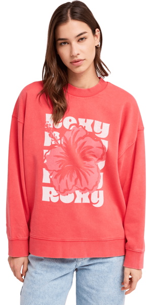 2026 Roxy Womens Lineup Terry Sweater ERJFT05087 - Hibiscus